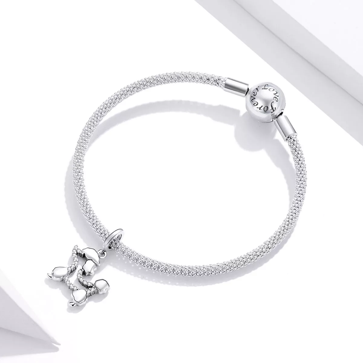 Charm Pendente Silhueta poodle estilo Pandora - SCC1681