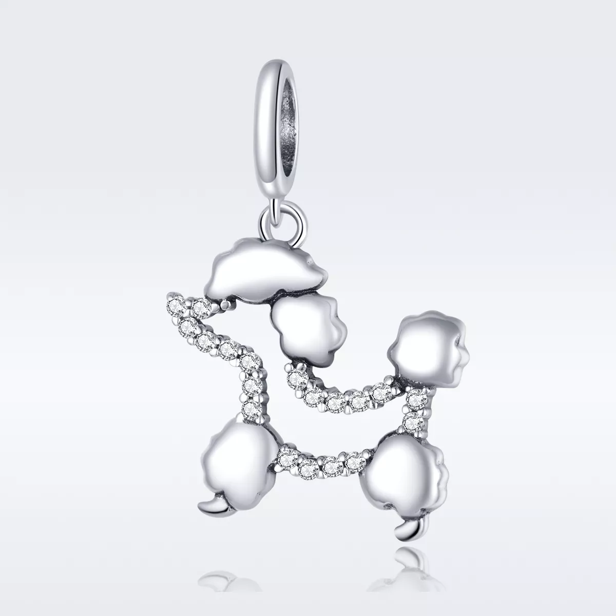 Charm Pendente Silhueta poodle estilo Pandora - SCC1681