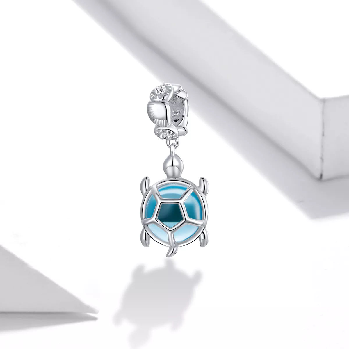 Charm Pendente Tartaruga de vidro Murano Azul estilo Pandora - SCC1804
