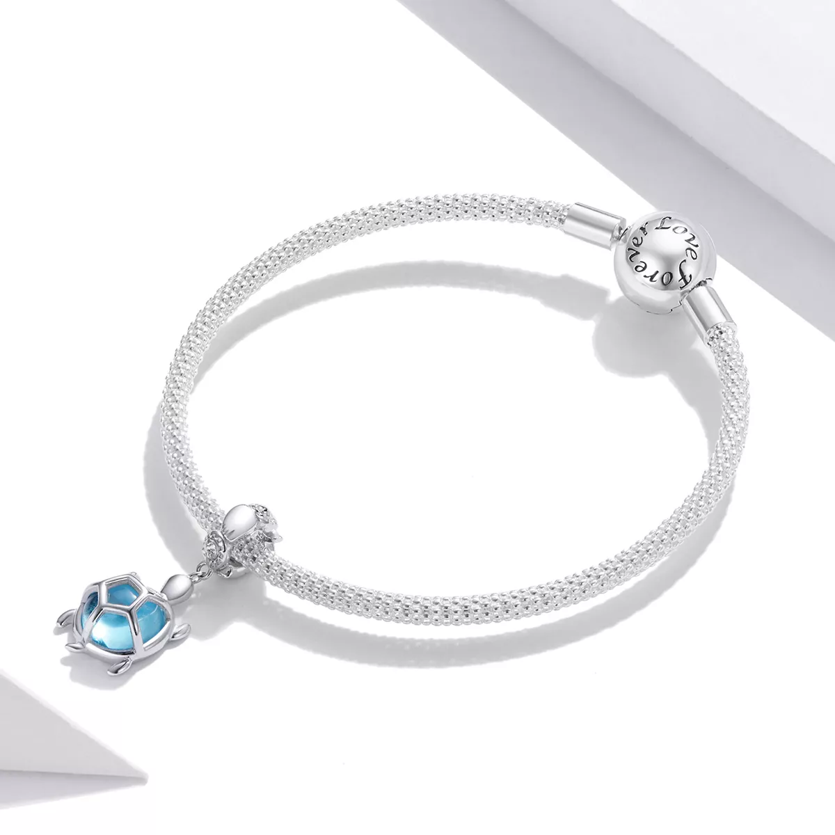 Charm Pendente Tartaruga de vidro Murano Azul estilo Pandora - SCC1804