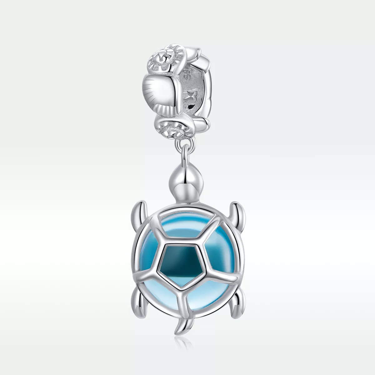 Charm Pendente Tartaruga de vidro Murano Azul estilo Pandora - SCC1804