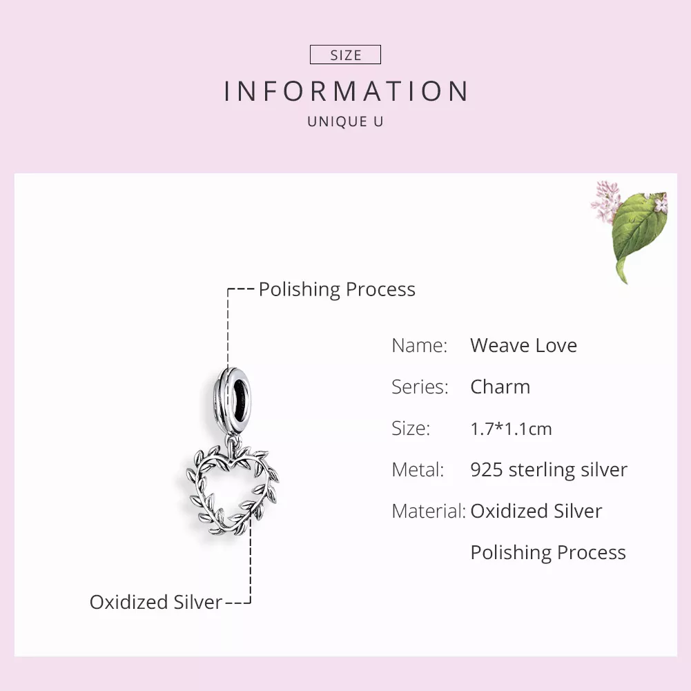 Charm Pendente Tecer Amor estilo Pandora - SCC1520