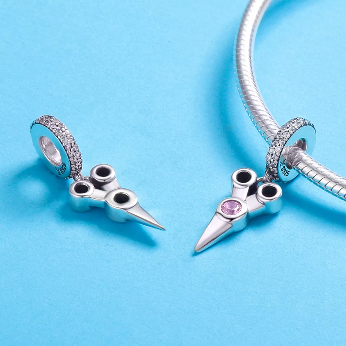 Charm Pendente Tesouras de cabeleireiro pequenas estilo Pandora - SCC656