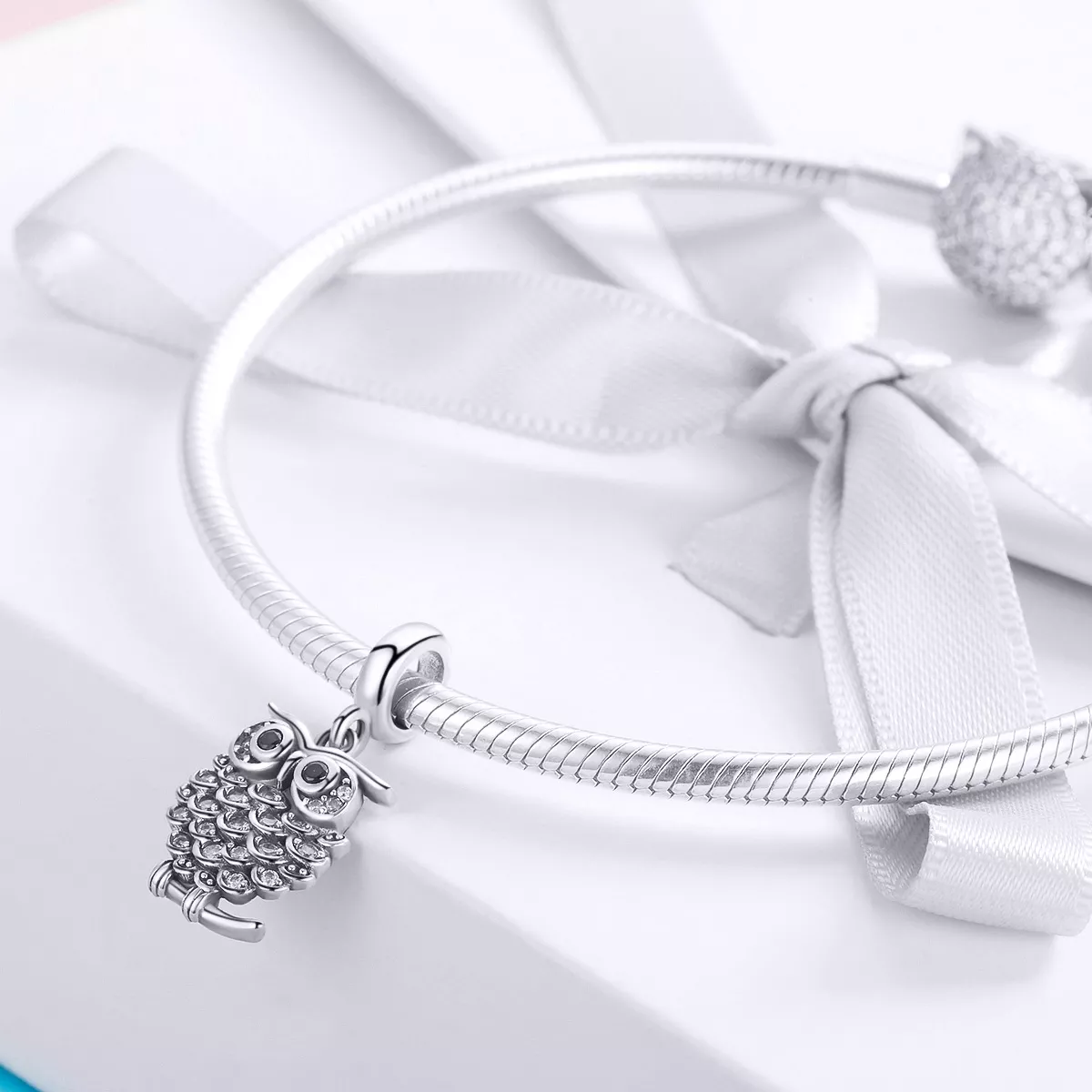 Charm Pendente Uma Coruja Brotando estilo Pandora - SCC949