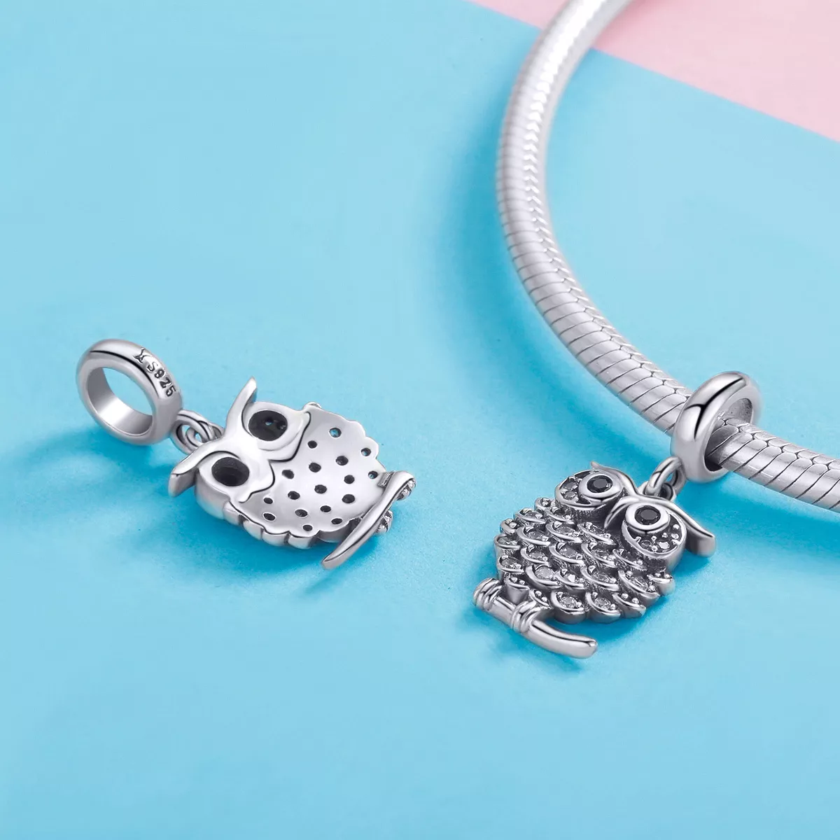 Charm Pendente Uma Coruja Brotando estilo Pandora - SCC949
