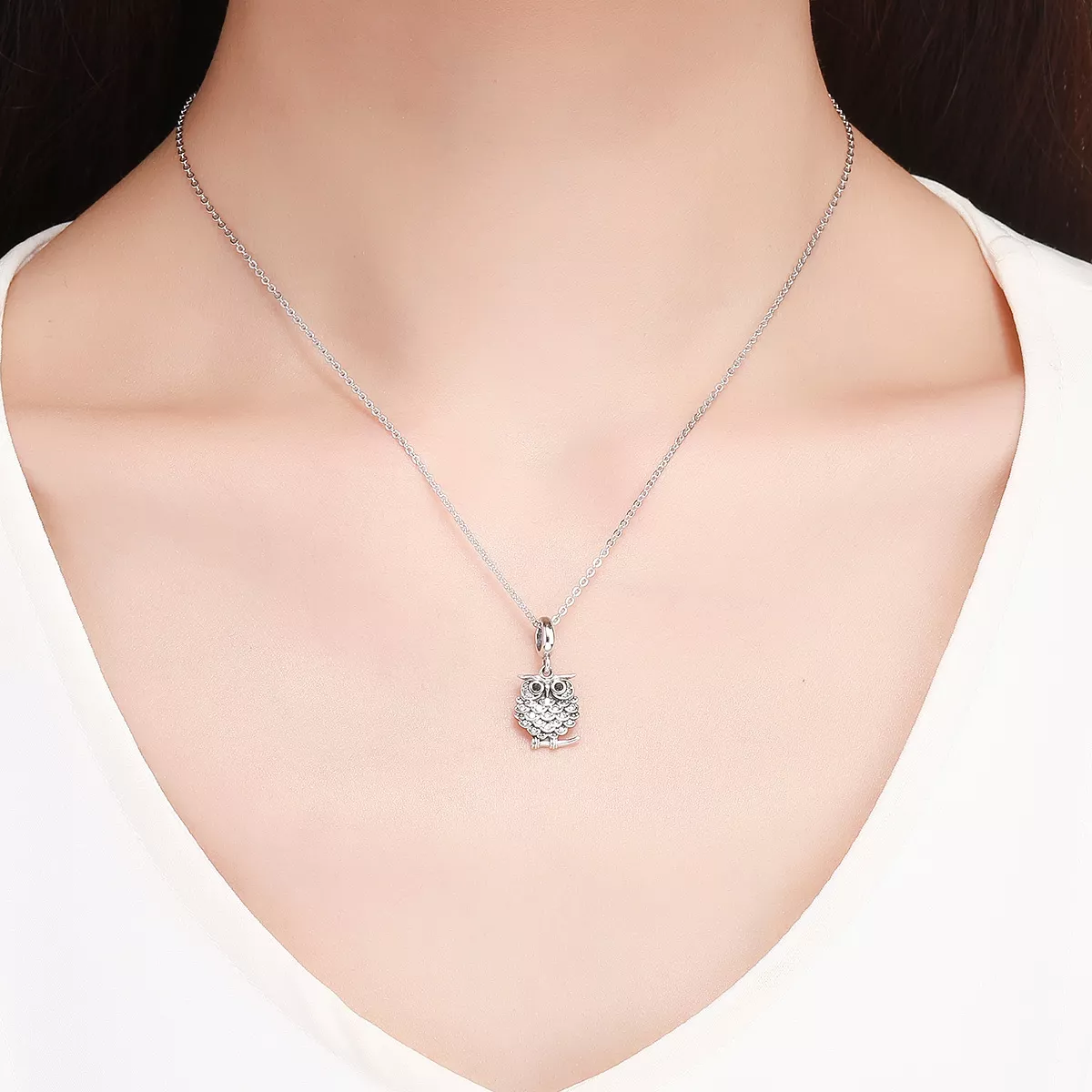 Charm Pendente Uma Coruja Brotando estilo Pandora - SCC949