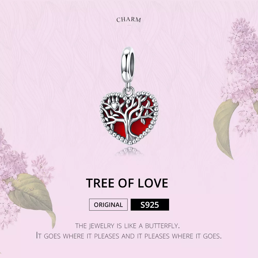 Charm Pendente Árvore do amor estilo Pandora - SCC1556