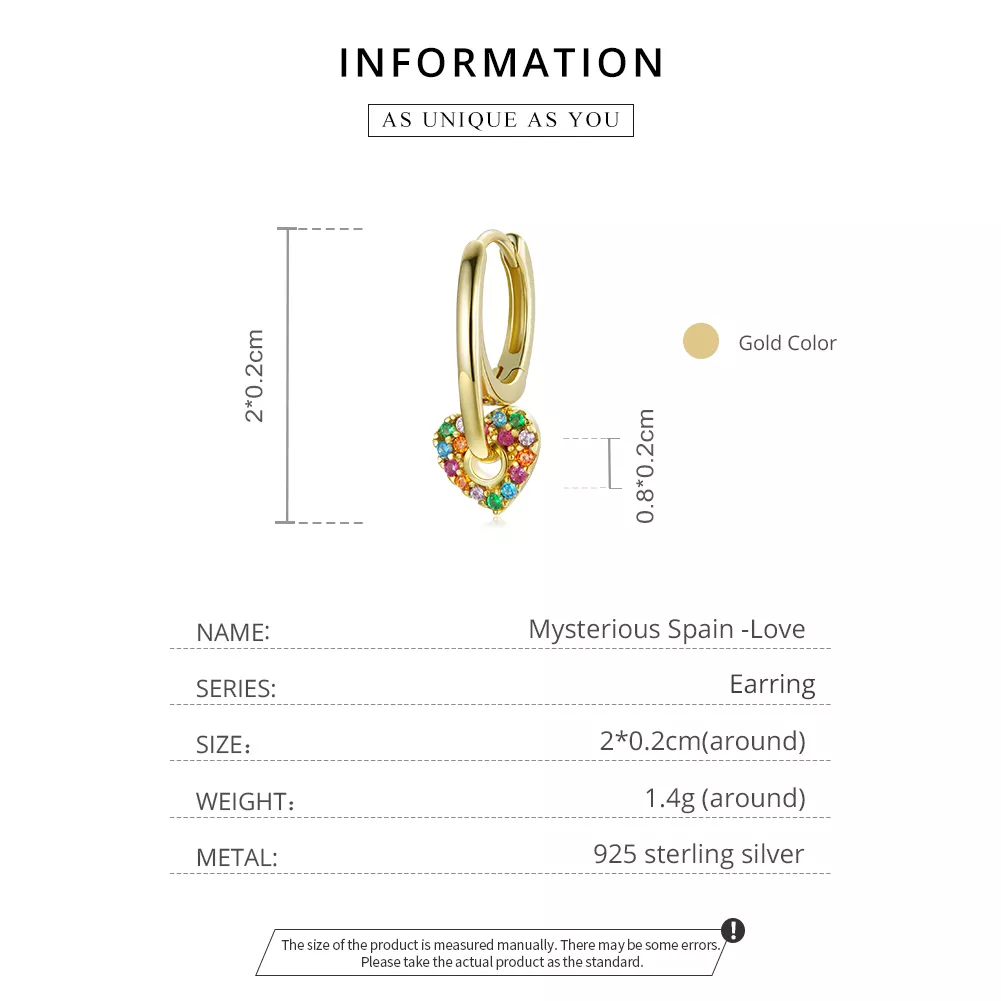 Brinco Argolas Amor misterioso da Espanha estilo Pandora - SCE1149