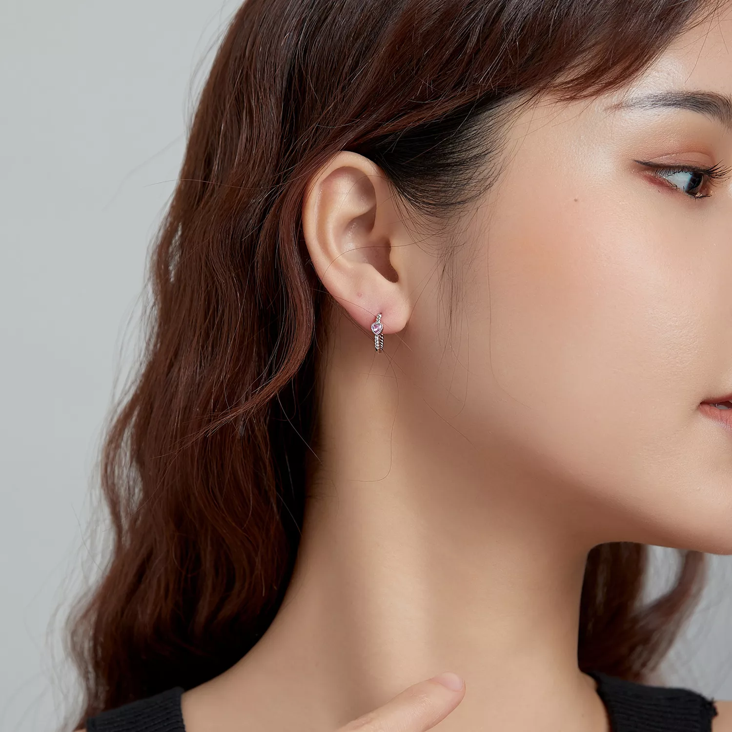 Brinco Argolas Amor puro estilo Pandora - SCE1081