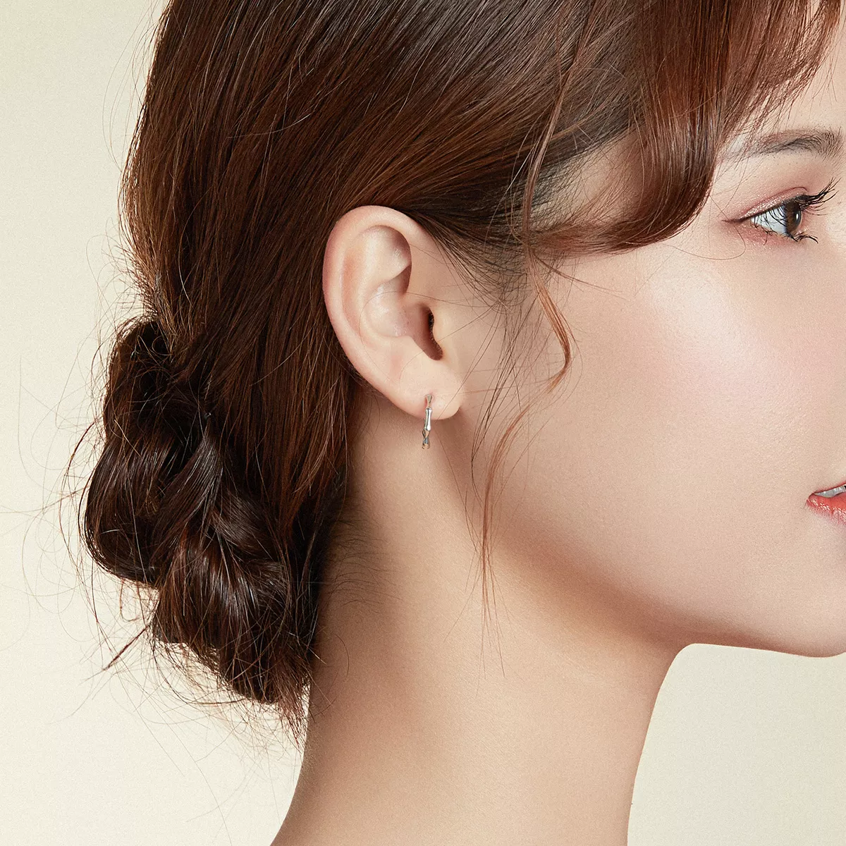 Brinco Argolas Bambu life Pandora - SCE988