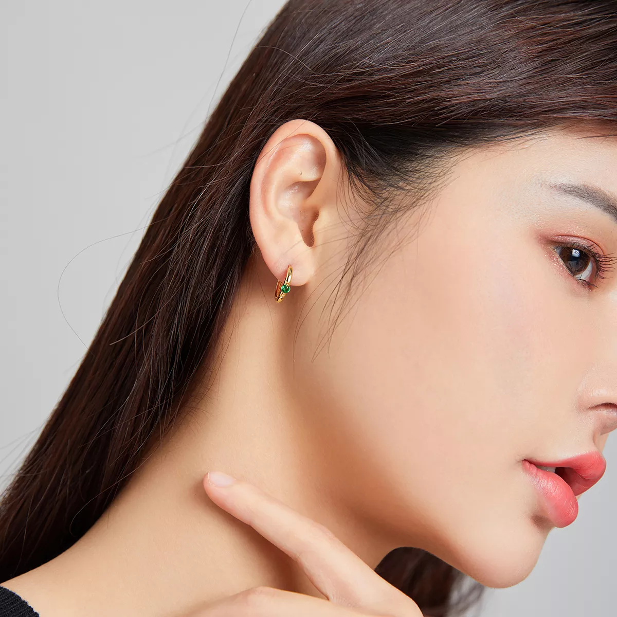 Brinco Argolas Bola estilo Pandora - SCE1050-GN