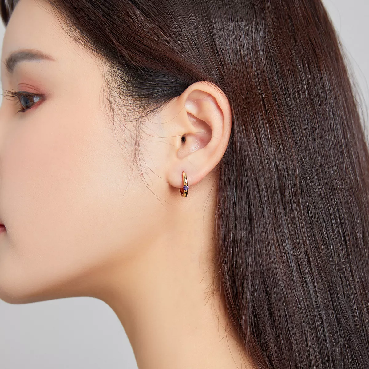 Brinco Argolas Bola estilo Pandora - SCE1050-VT