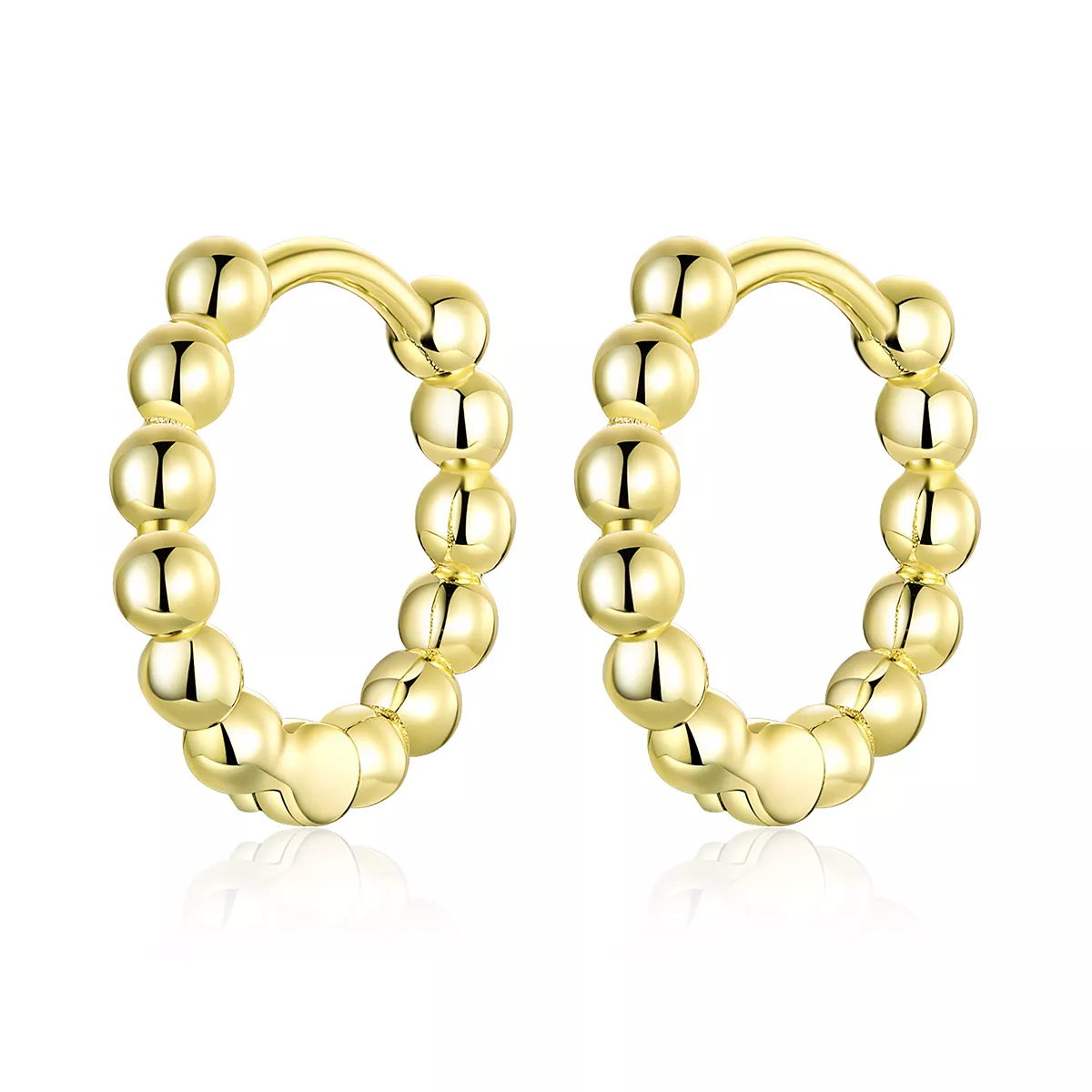 Brinco Argolas Bola pequena estilo Pandora - SCE807-B