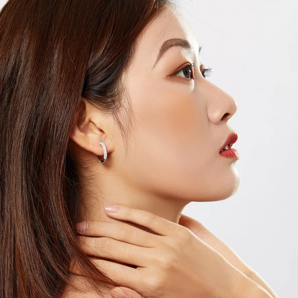 Brinco Argolas Brilhante estilo Pandora - BSE300