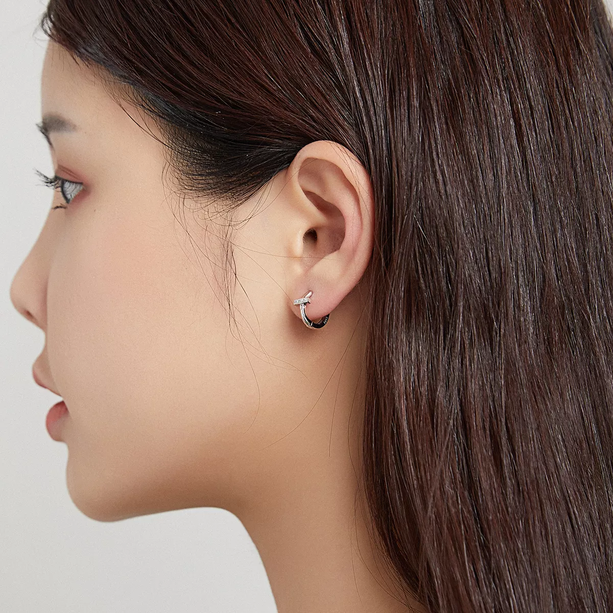 Brinco Argolas Brilhante estilo Pandora - SCE1041