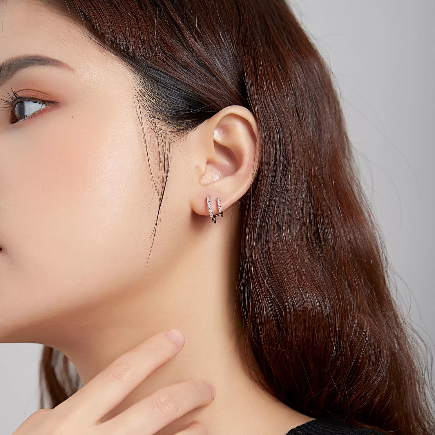 Brinco Argolas Brilhante estilo Pandora - SCE1118