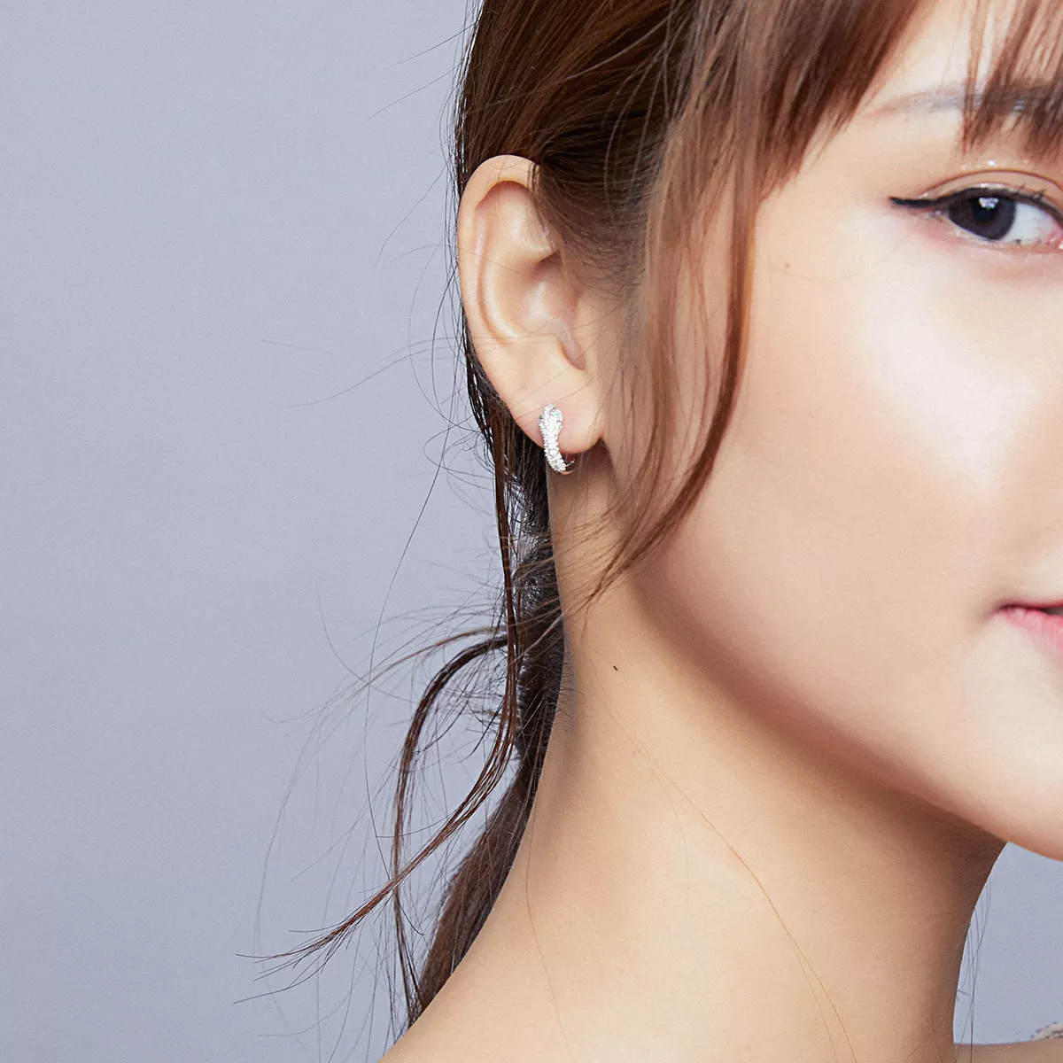 Brinco Argolas Cobra Adorável estilo Pandora - SCE922