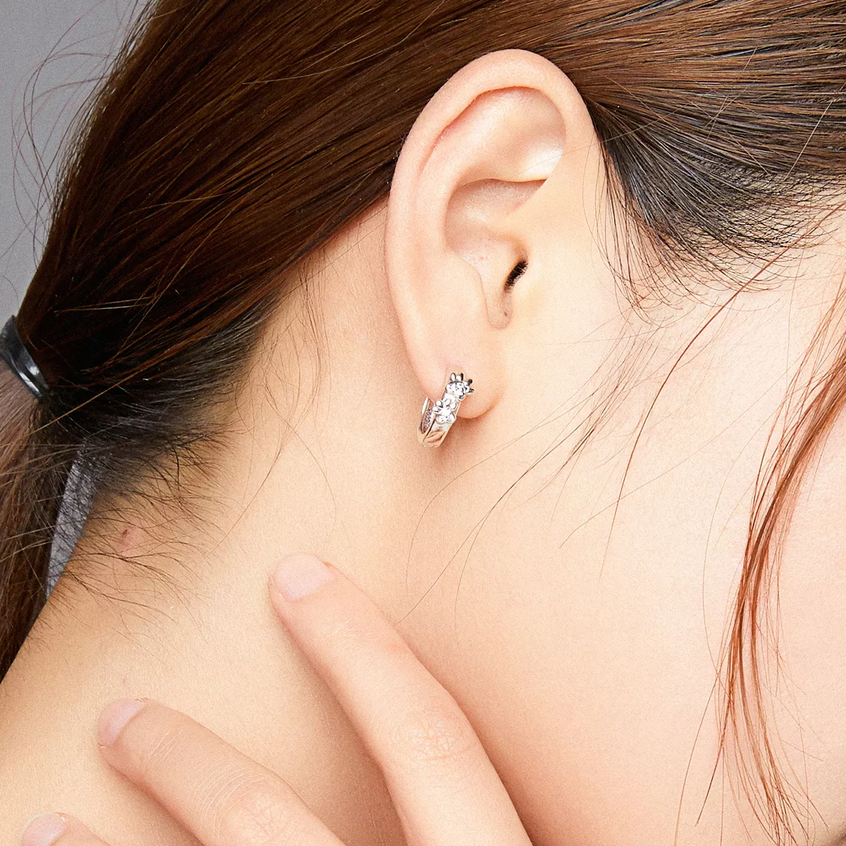 Brinco Argolas Cute Paw Print estilo Pandora - SCE938