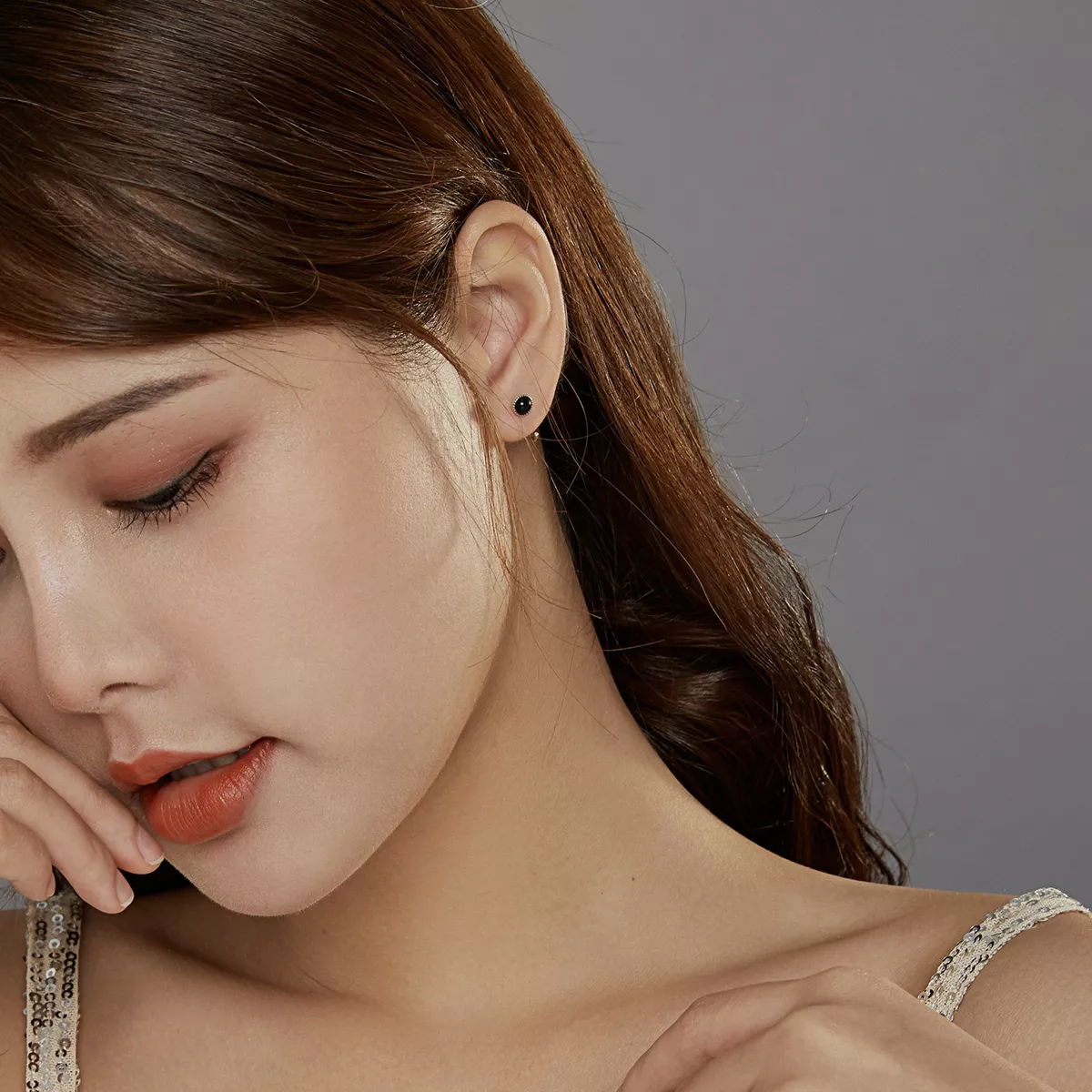 Brinco Argolas Deep Night Sky estilo Pandora - SCE950