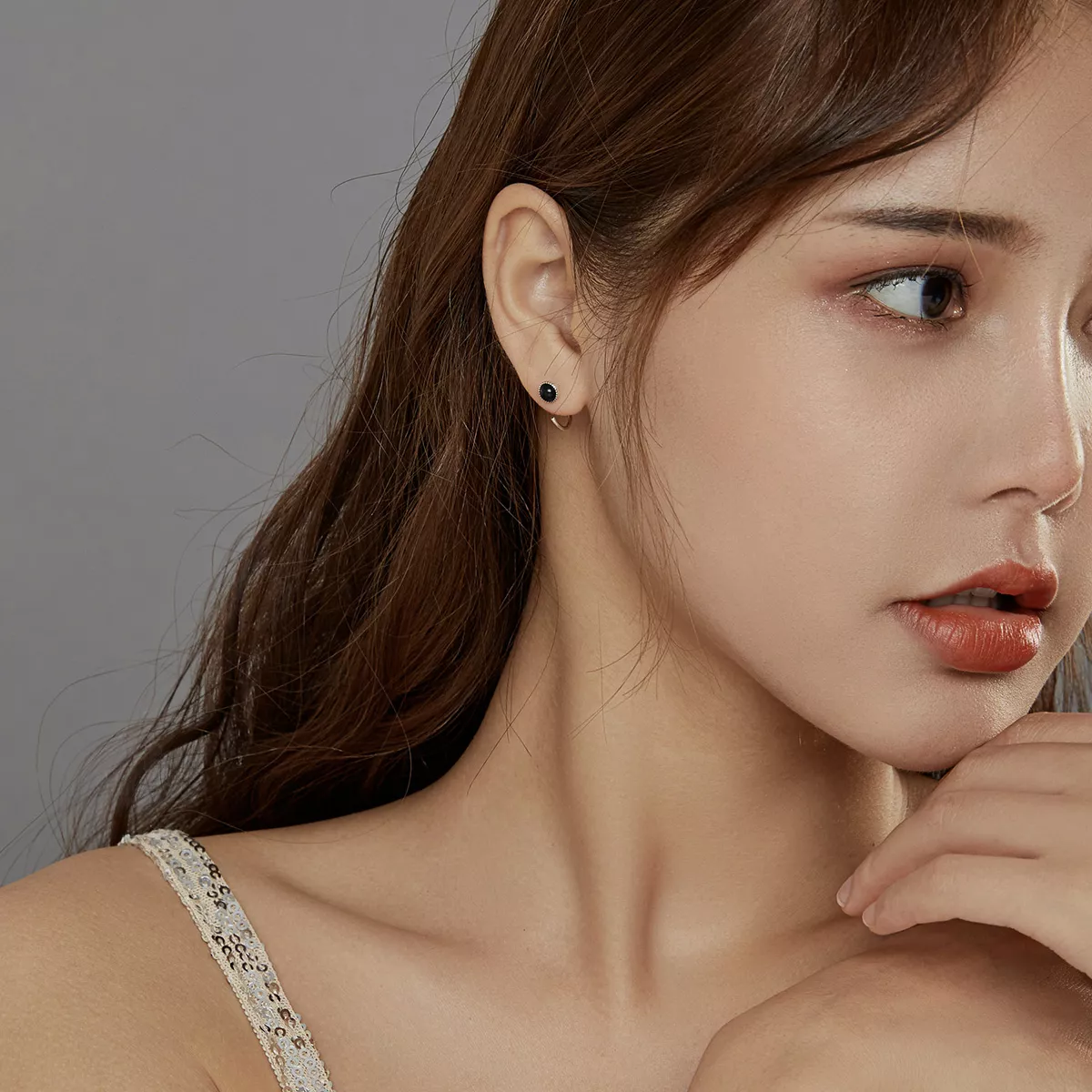 Brinco Argolas Deep Night Sky estilo Pandora - SCE950