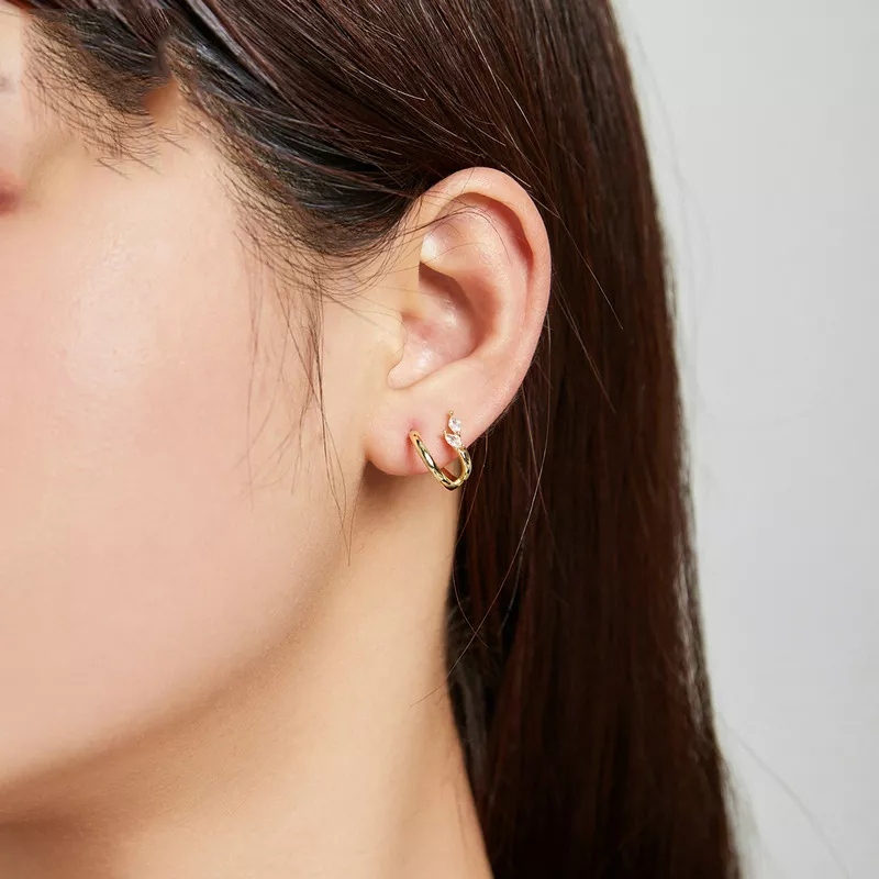 Brinco Argolas Diamante estilo Pandora - SCE1080