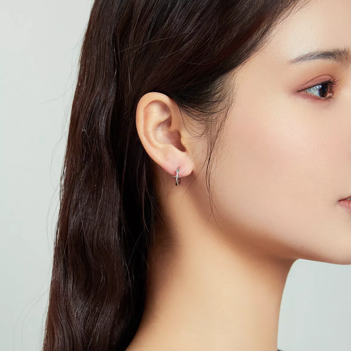 Brinco Argolas Estrela Brilhante estilo Pandora - SCE1045