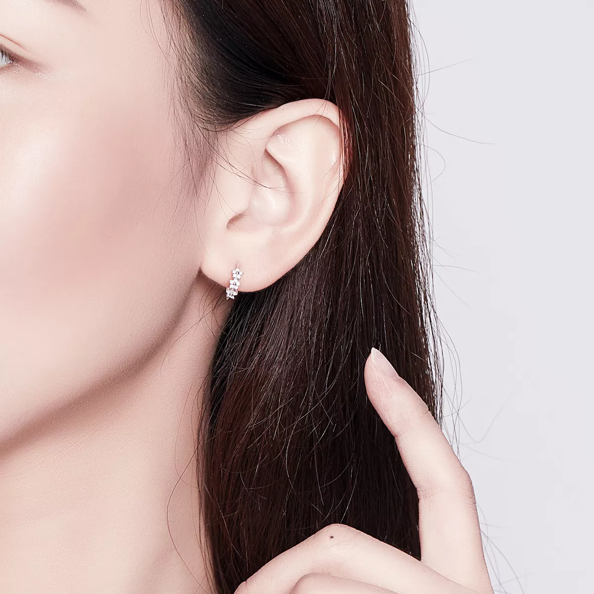 Brinco Argolas Flor life Pandora - SCE756