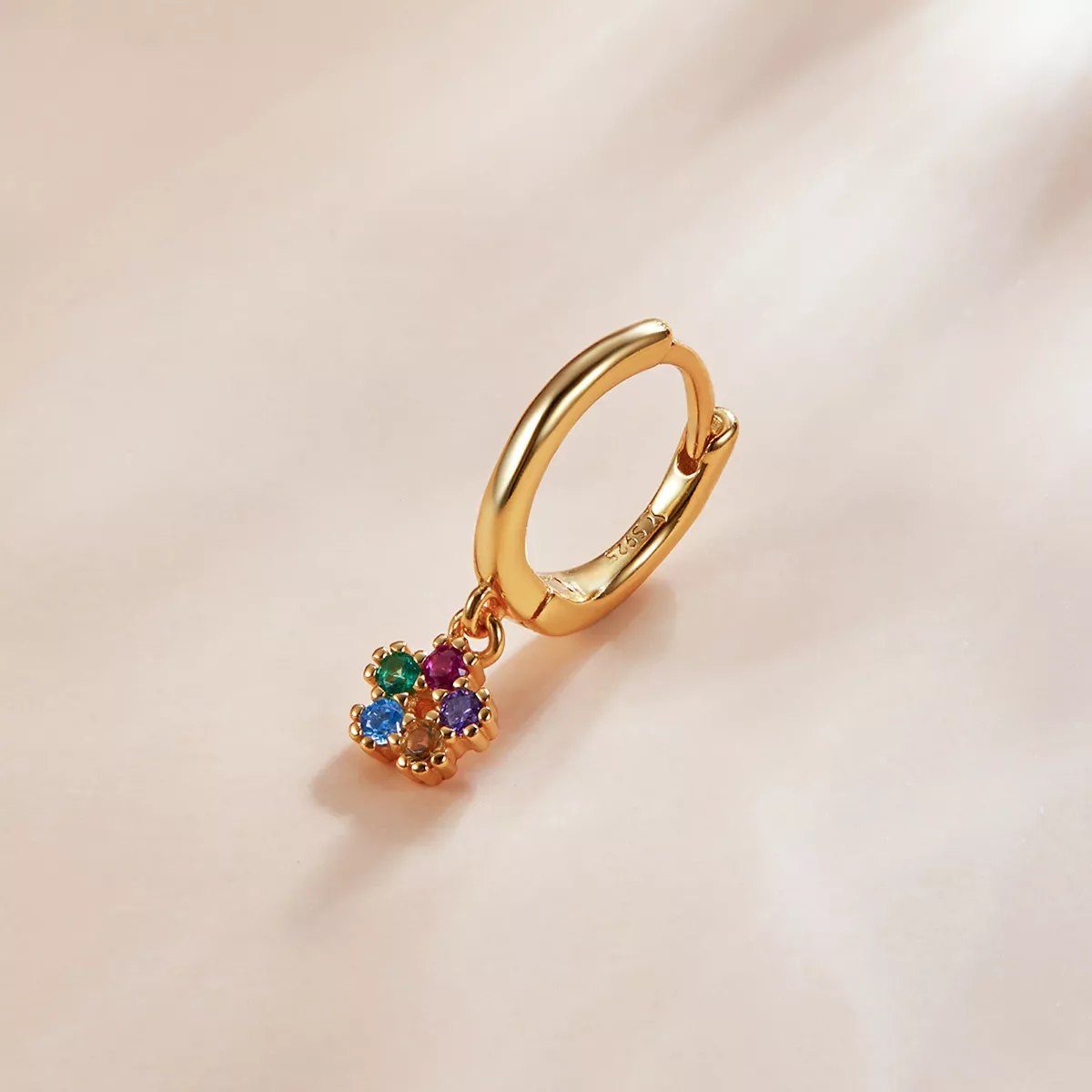 Brinco Argolas Flor misteriosa da Espanha estilo Pandora - SCE1150