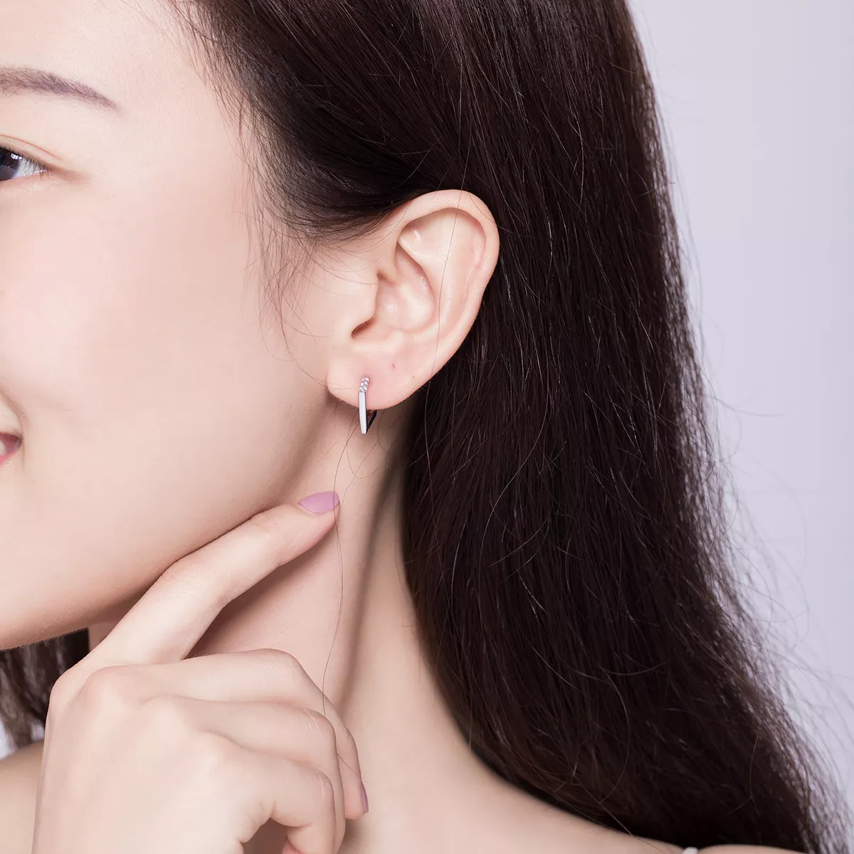 Brinco Argolas Geometria estilo Pandora - BSE162