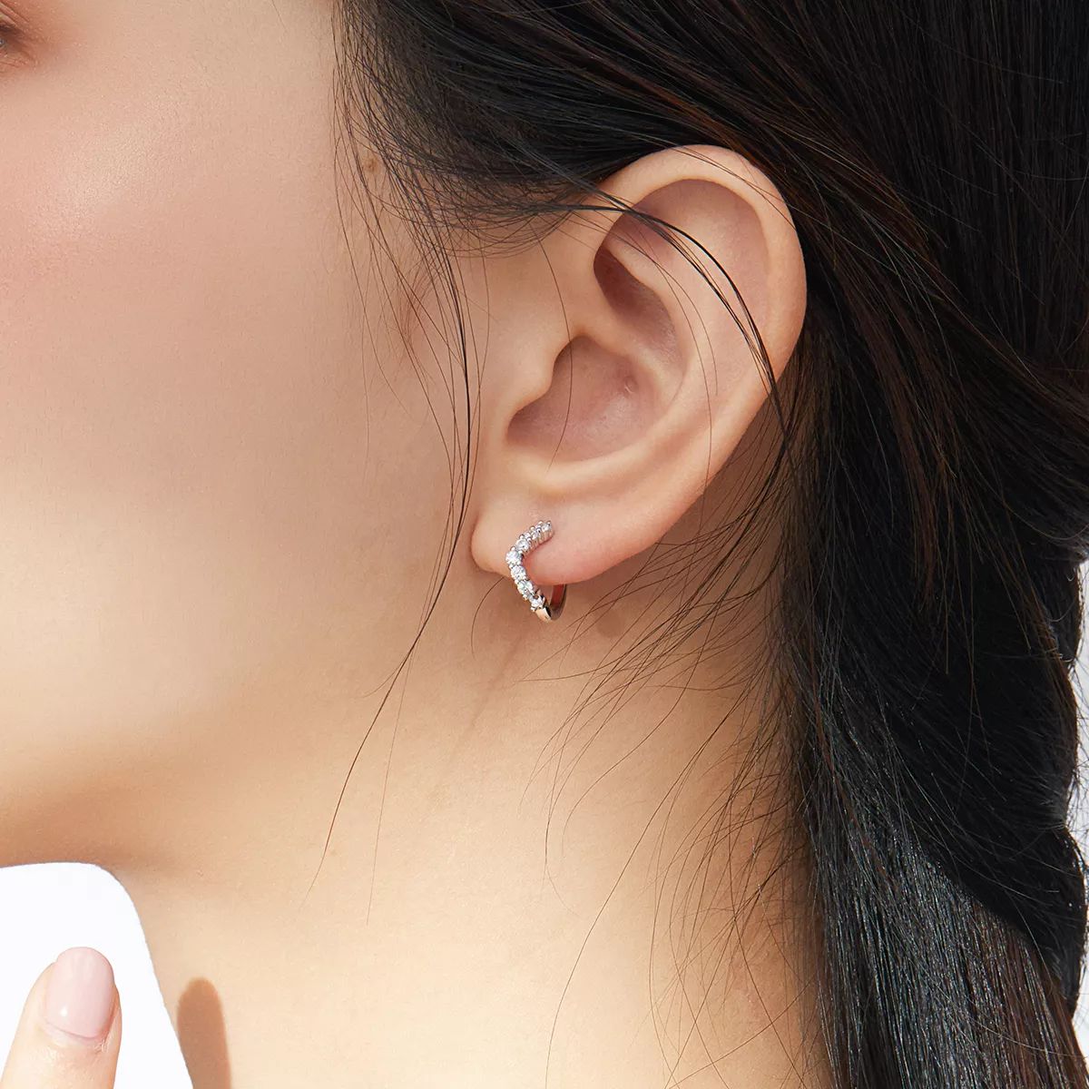 Brinco Argolas Geometria estilo Pandora - SCE844