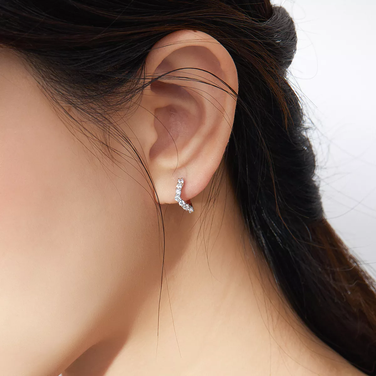 Brinco Argolas Geometria estilo Pandora - SCE844