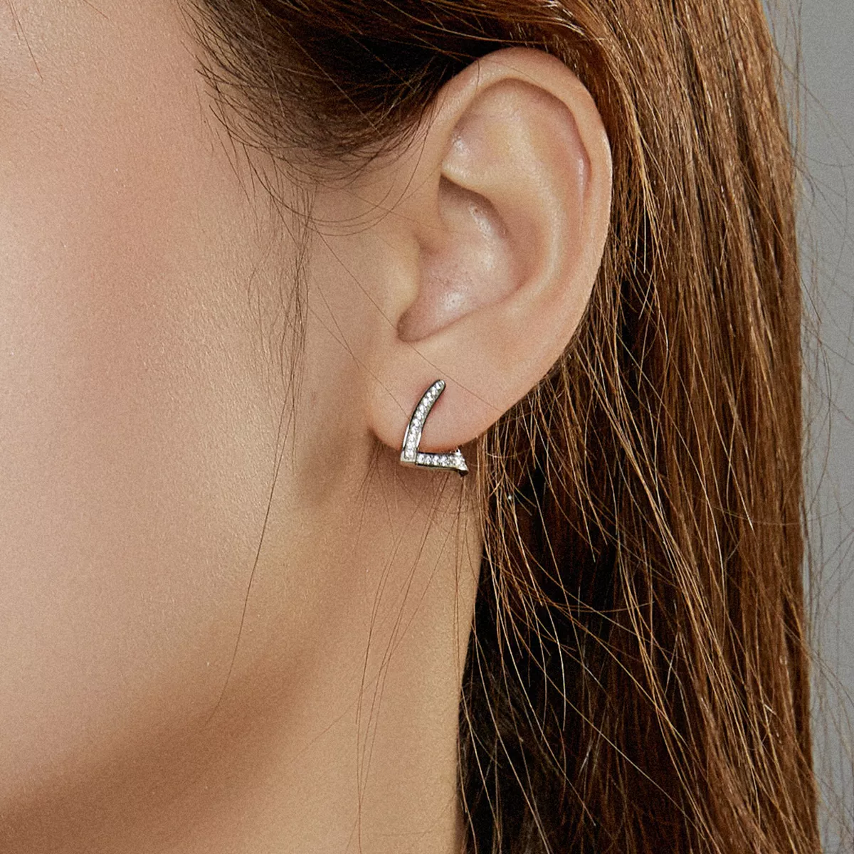 Brinco Argolas Geométrico estilo Pandora - SCE975