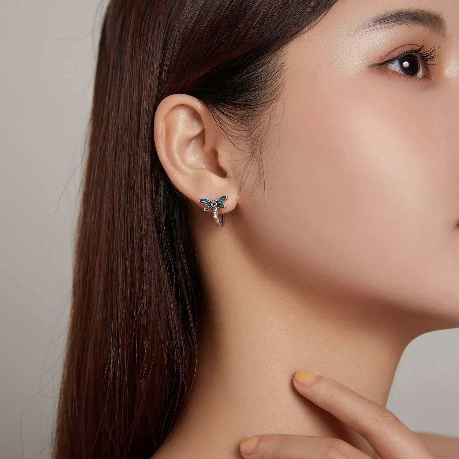 Brinco Argolas Libélula Retrô estilo Pandora - SCE1172