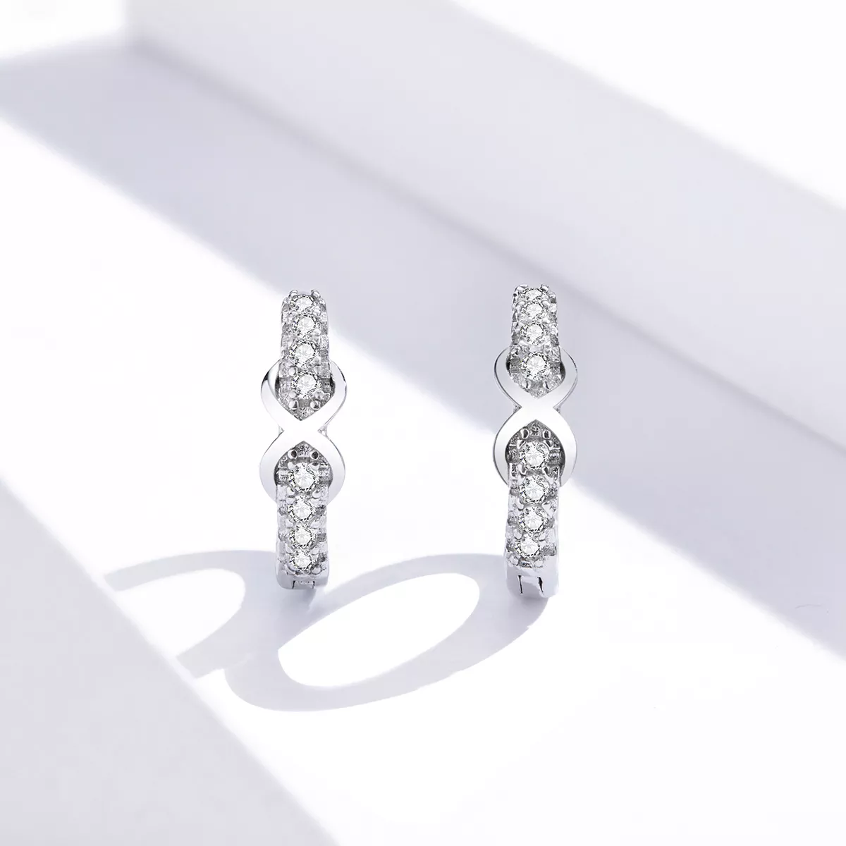 Brinco Argolas Símbolo infinito estilo Pandora - SCE872