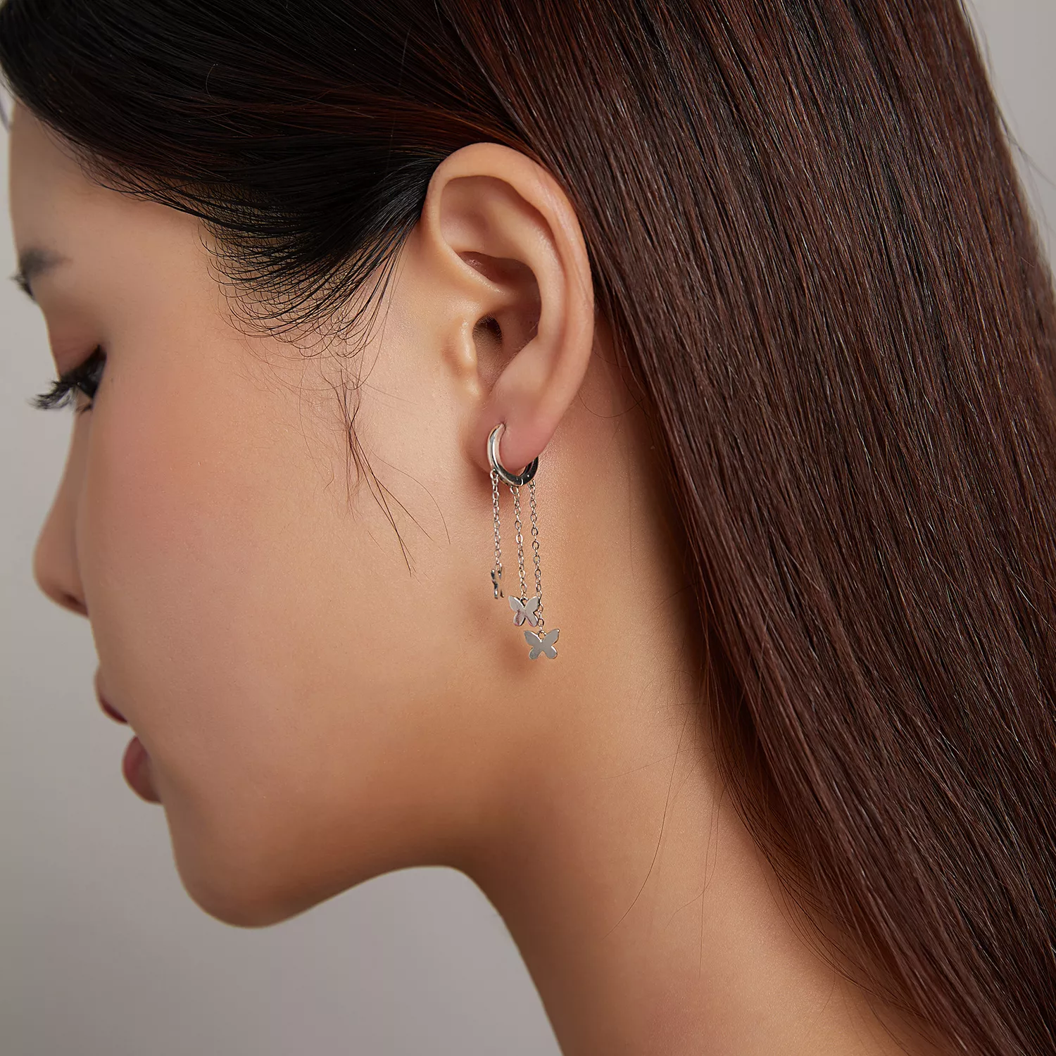 Brinco Borboleta Tassel estilo Pandora - SCE1173