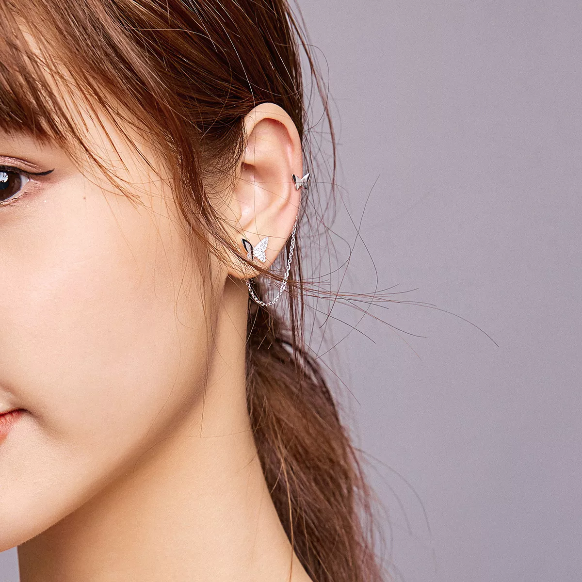 Brinco Borboletas voadoras estilo Pandora - SCE913