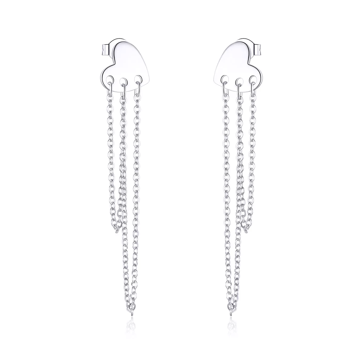 Brinco Borlas de coração estilo Pandora - SCE867