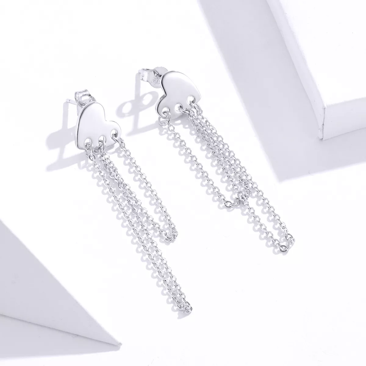 Brinco Borlas de coração estilo Pandora - SCE867