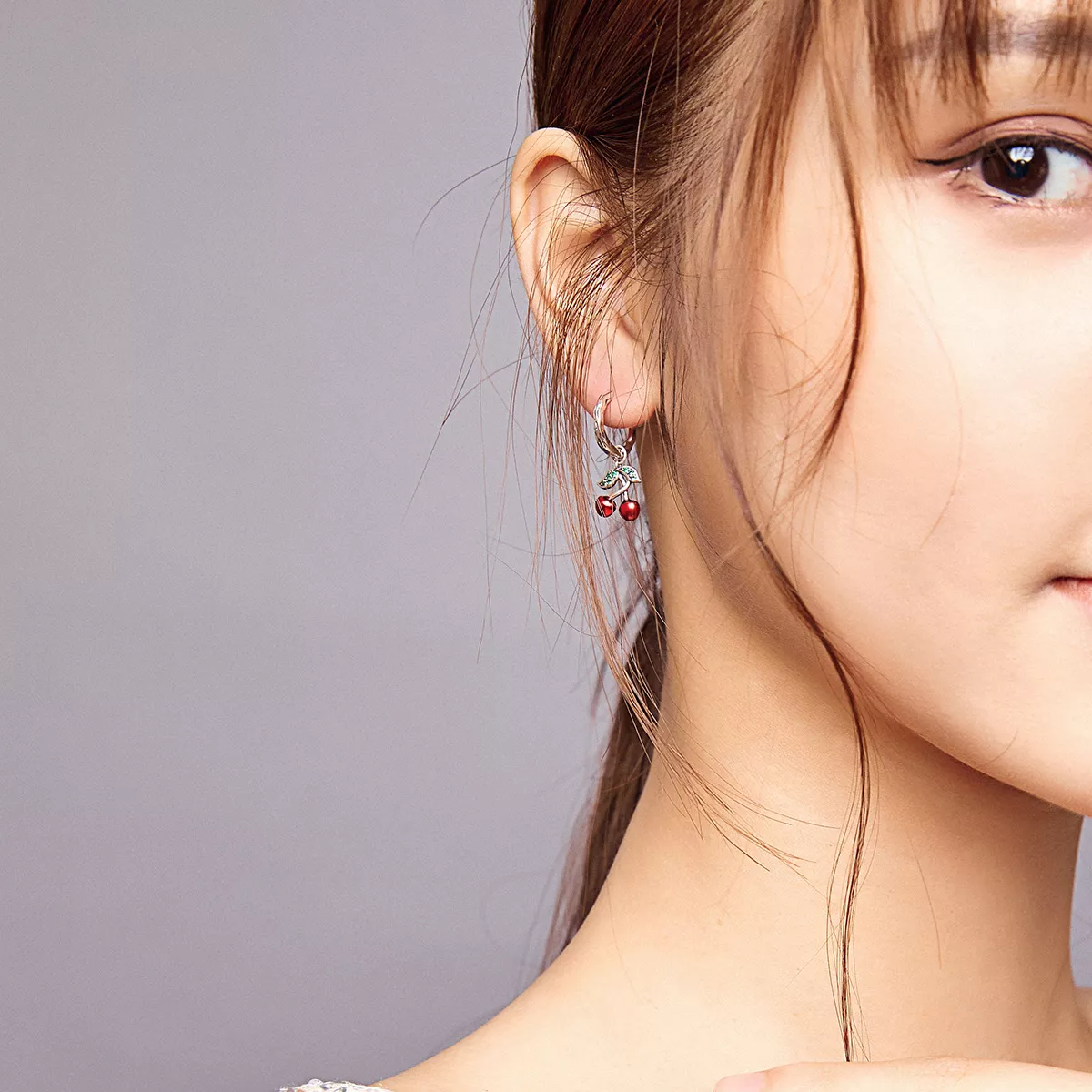 Brinco cereja life Pandora - SCE905