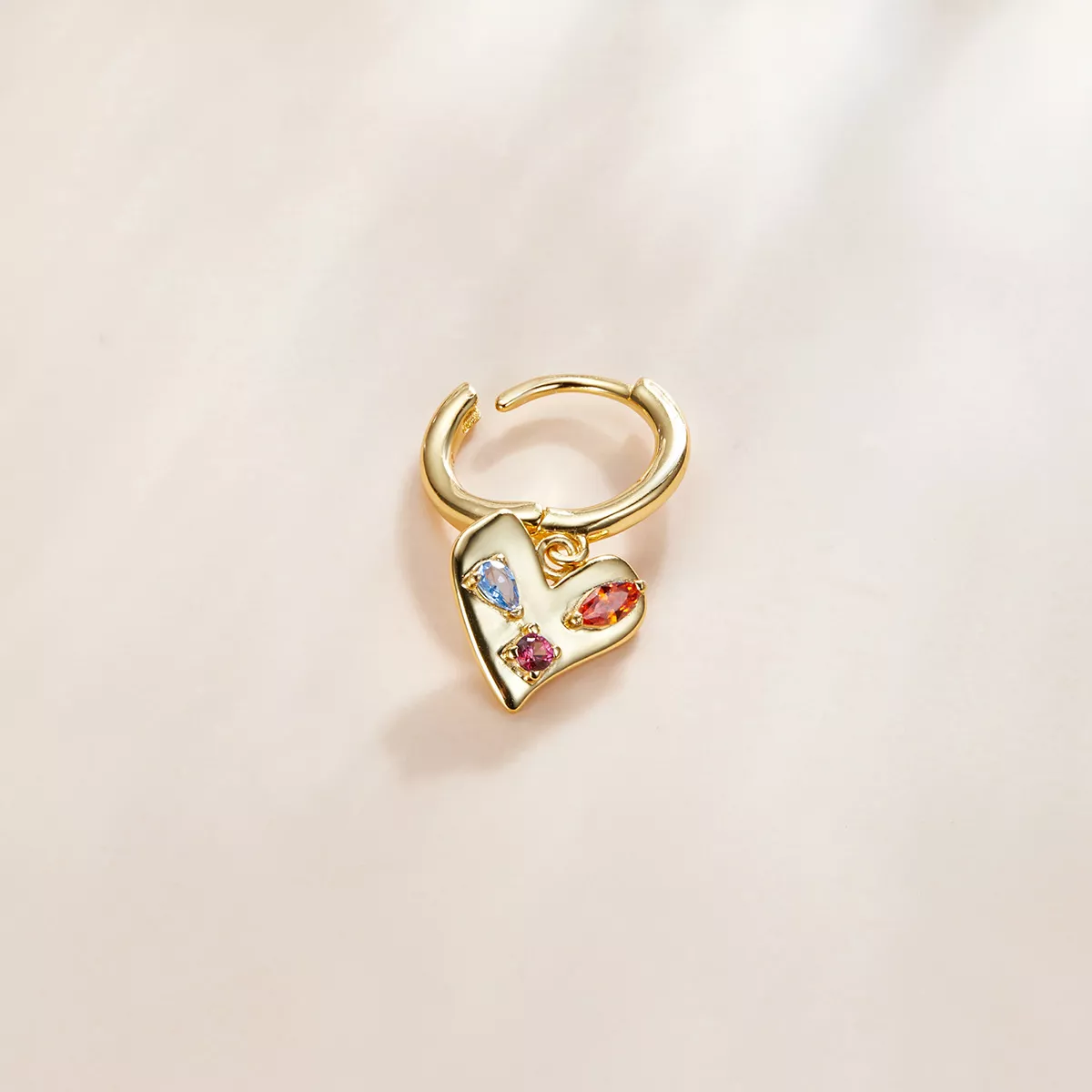 Brinco Coração Colorido Único estilo Pandora - SCE1063