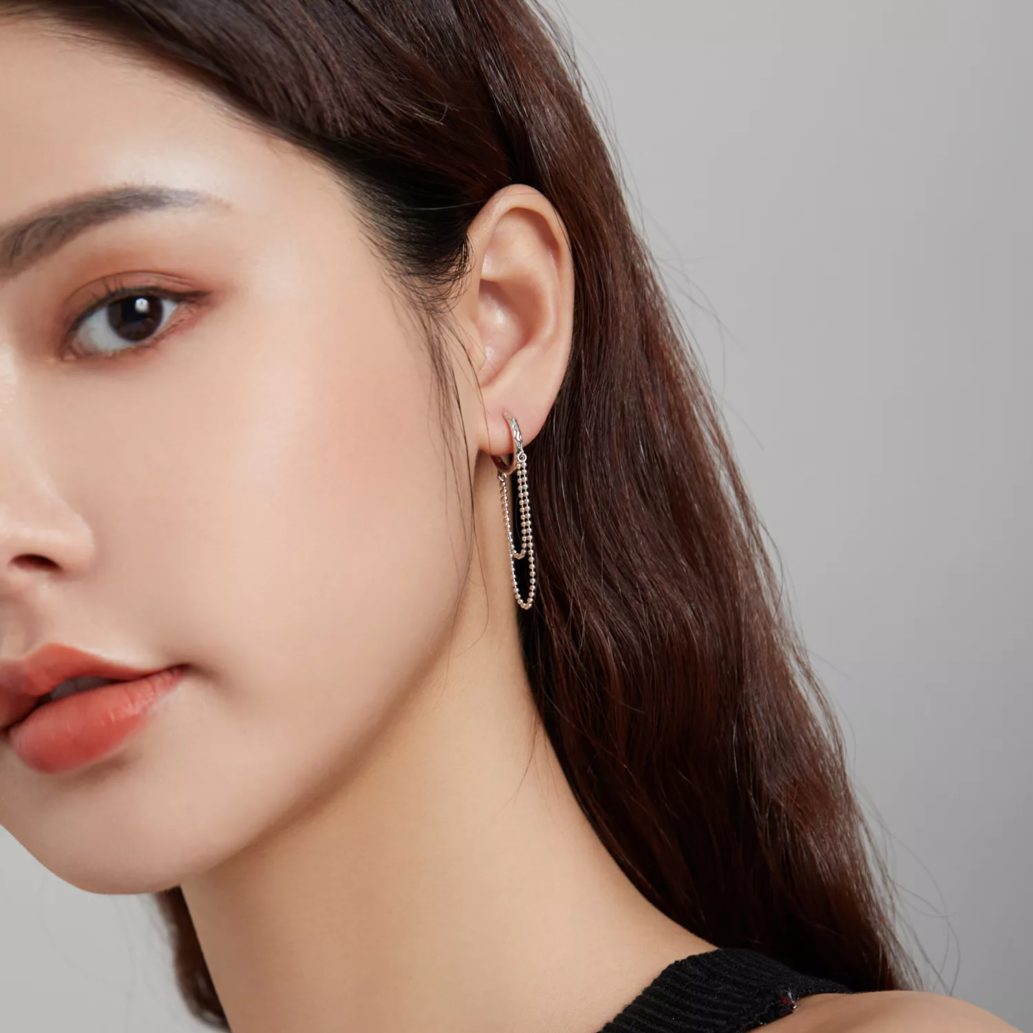 Brinco Corrente de pérolas estilo Pandora - SCE1121