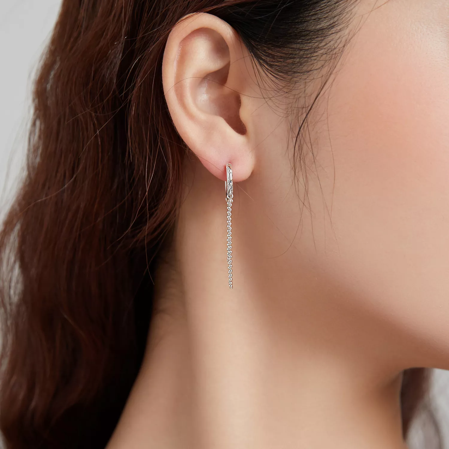 Brinco Corrente de pérolas estilo Pandora - SCE1121