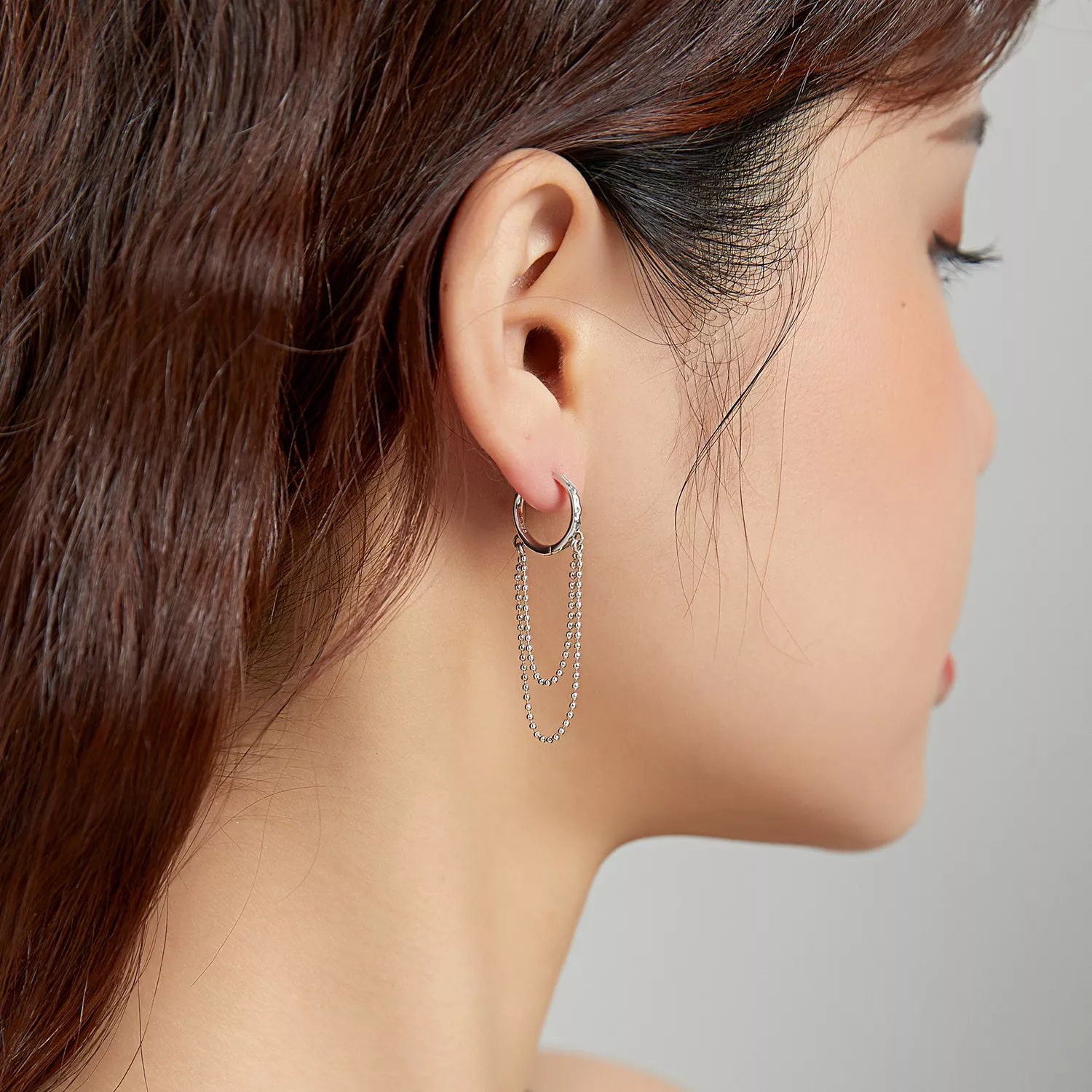 Brinco Corrente de pérolas estilo Pandora - SCE1121