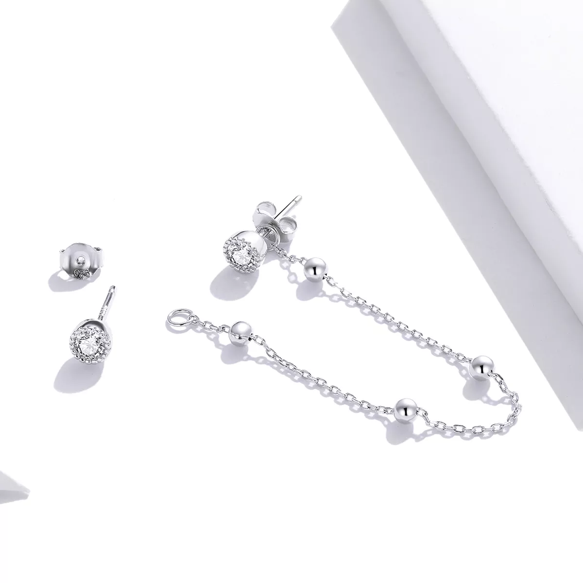 Brinco Corrente Fashion Frisada estilo Pandora - SCE1107