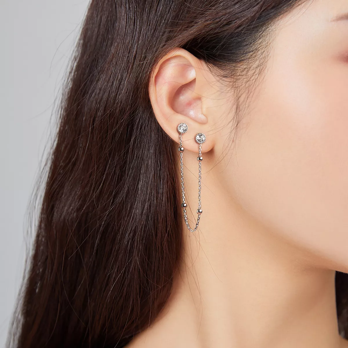 Brinco Corrente Fashion Frisada estilo Pandora - SCE1107