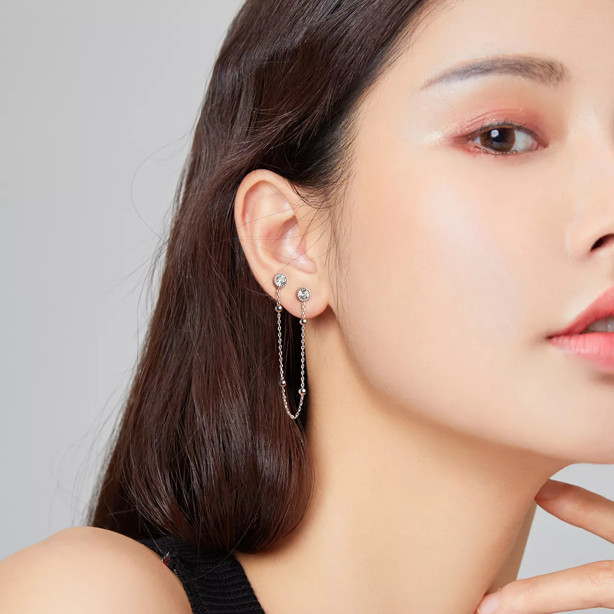 Brinco Corrente Fashion Frisada estilo Pandora - SCE1107