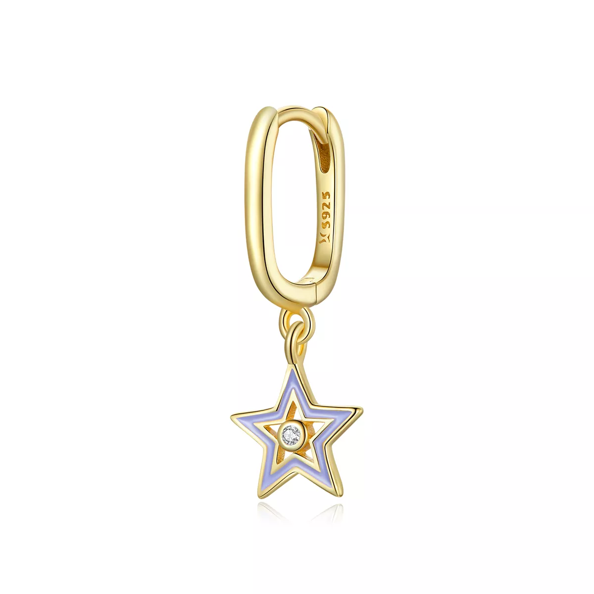 Brinco Estrela Brilhante estilo Pandora - SCE1077-VT