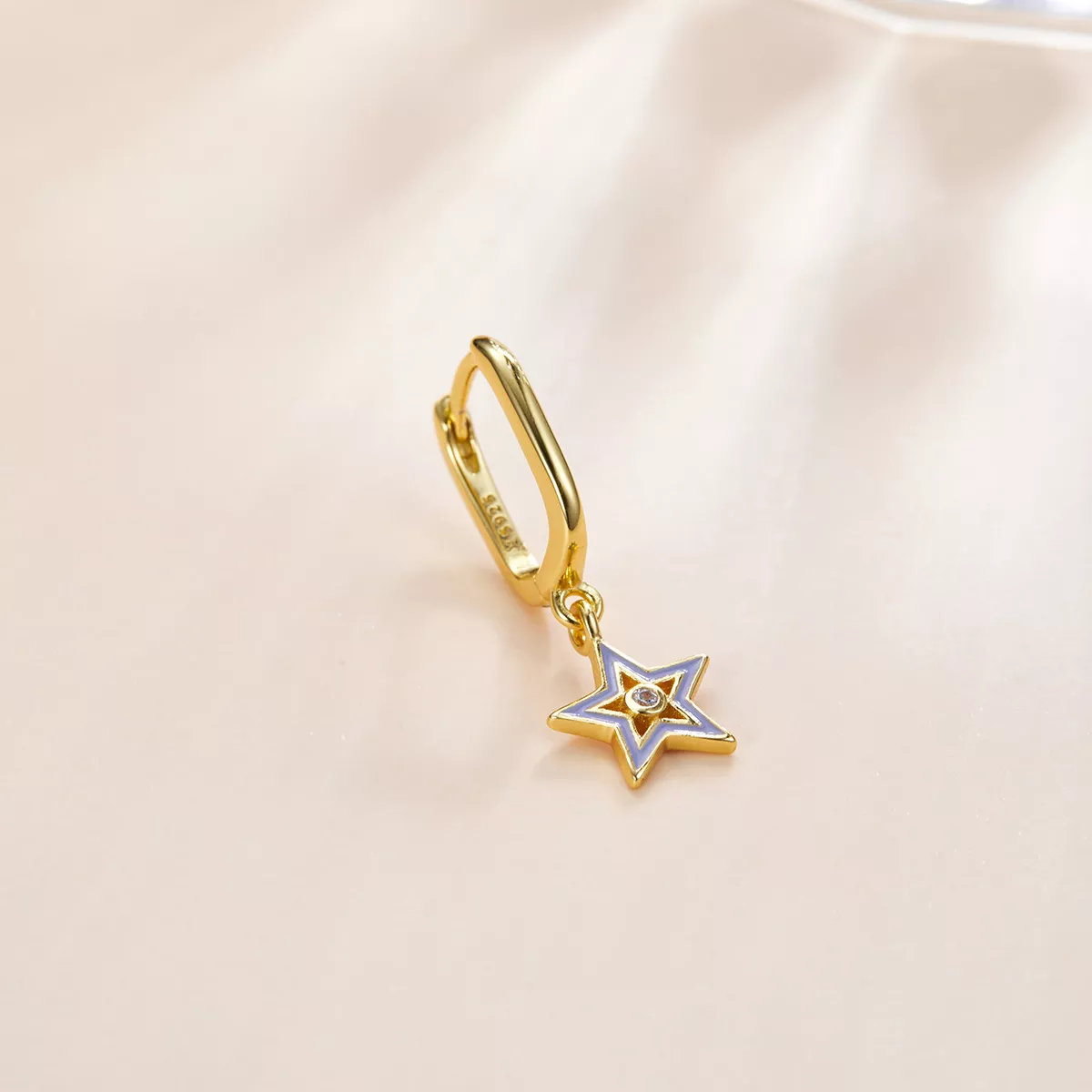 Brinco Estrela Brilhante estilo Pandora - SCE1077-VT