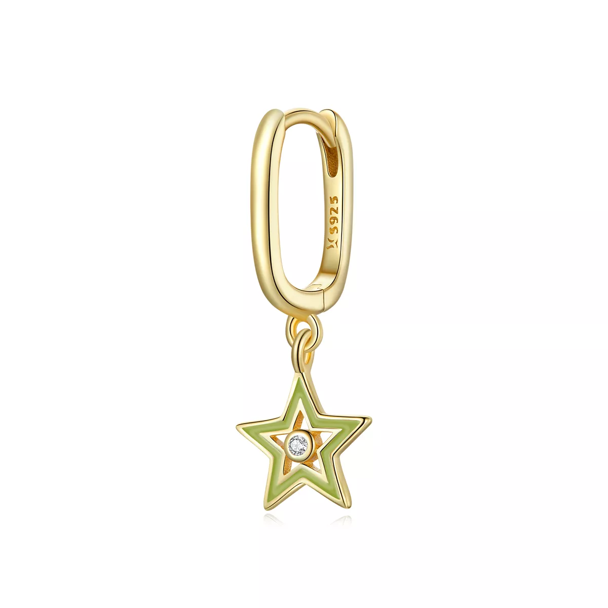 Brinco Estrela Brilhante estilo Pandora - SCE1077-YE