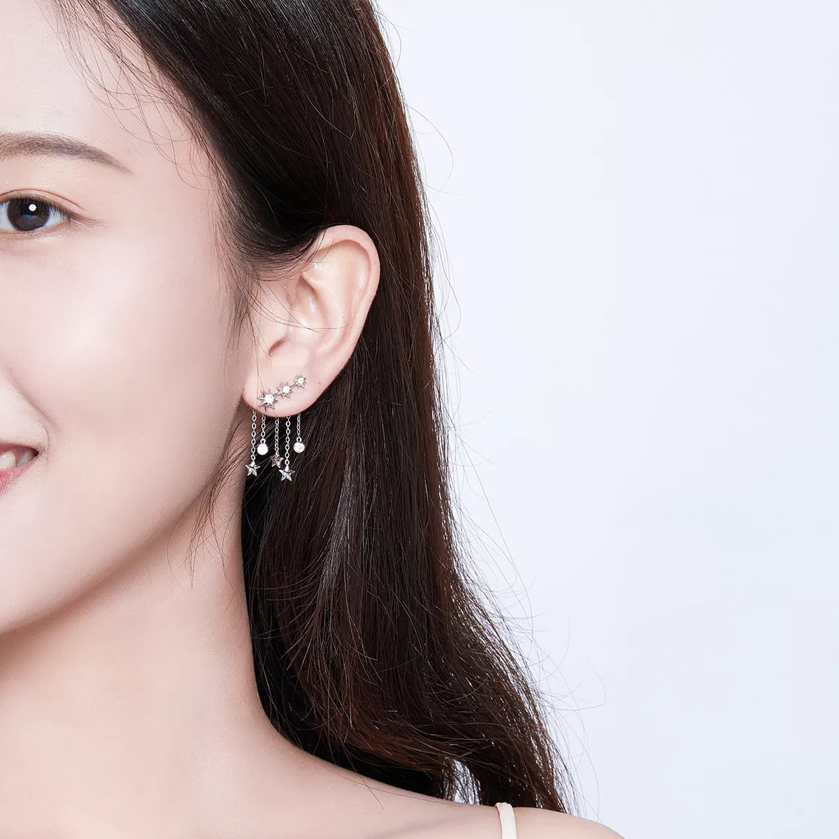 Brinco Estrela Brilhante estilo Pandora - SCE700